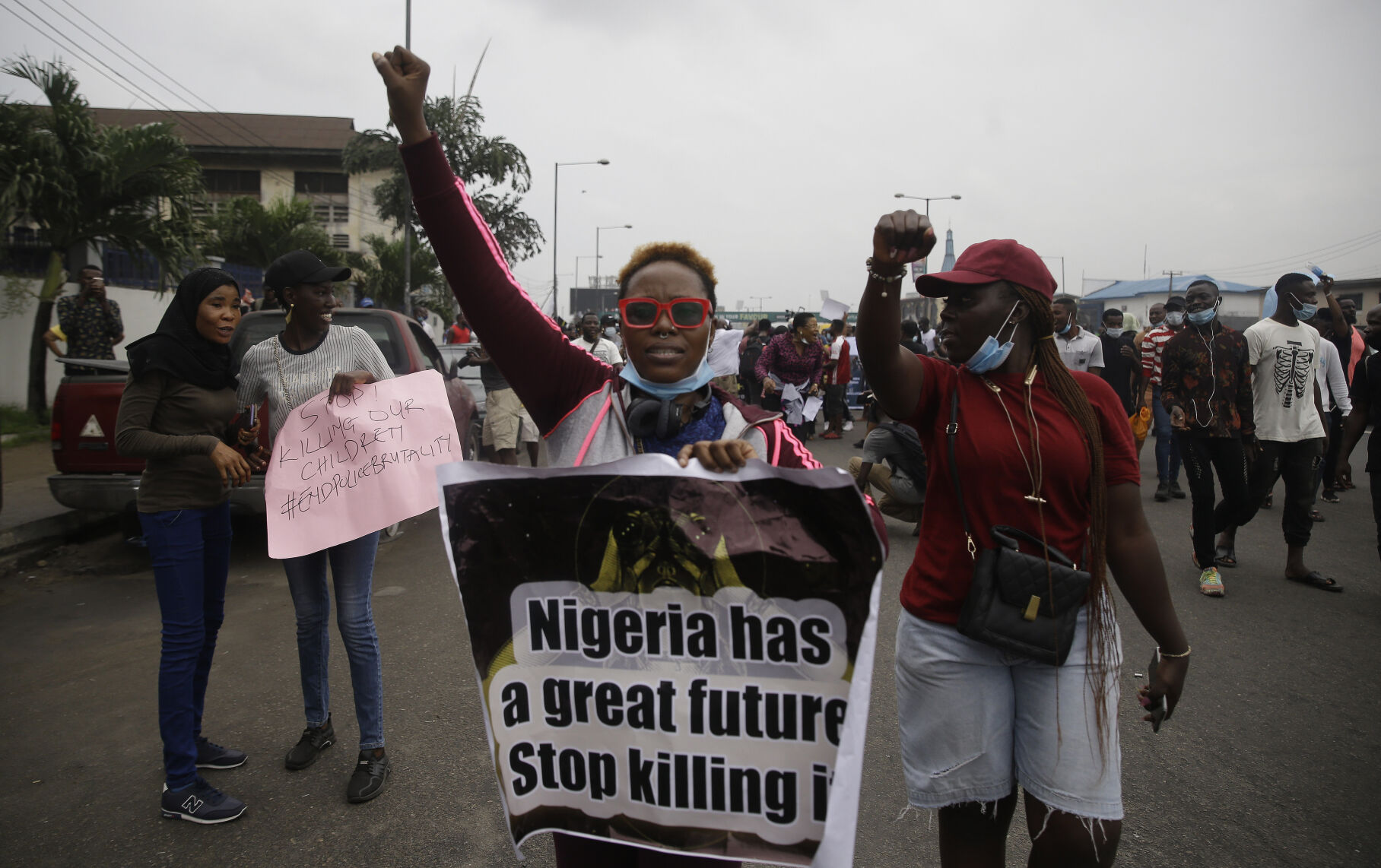 Nigeria Police Protest